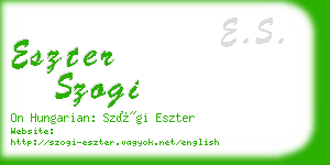 eszter szogi business card